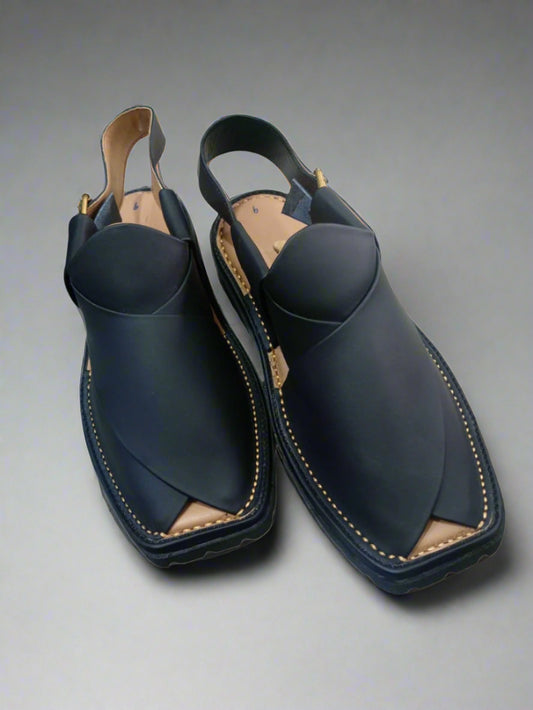 Peshawari Chappal Black